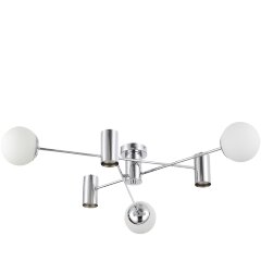 SLE1105-102-06 Светильник потолочный Хром/Белый GU10+E27 3+3*5+60W RAITO SLE1105-102-06 Светильник потолочный Хром/Белый GU10+E27 3+3*5+60W RAITO