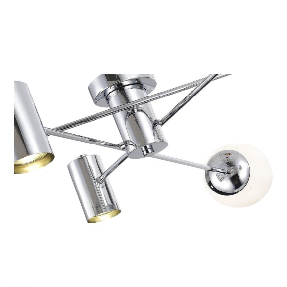 SLE1105-102-06 Светильник потолочный Хром/Белый GU10+E27 3+3*5+60W RAITO SLE1105-102-06 Светильник потолочный Хром/Белый GU10+E27 3+3*5+60W RAITO