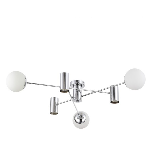 SLE1105-102-06 Светильник потолочный Хром/Белый GU10+E27 3+3*5+60W RAITO SLE1105-102-06 Светильник потолочный Хром/Белый GU10+E27 3+3*5+60W RAITO
