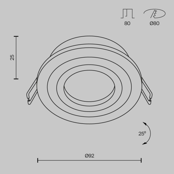 Встраиваемый светильник Maytoni DL023-2-01S Atom под лампу 1xGU10 50W Встраиваемый светильник Maytoni DL023-2-01S Atom под лампу 1xGU10 50W