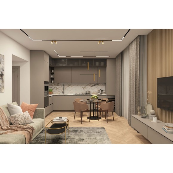 DK8008-BG Трековый магнитный светодиодный SMART (TUYA, Алиса, Wi-Fi, пам. настроек) светильник Denkirs SMART 220V CRI90+ 2700-6000К 770Лм 24° 9Вт