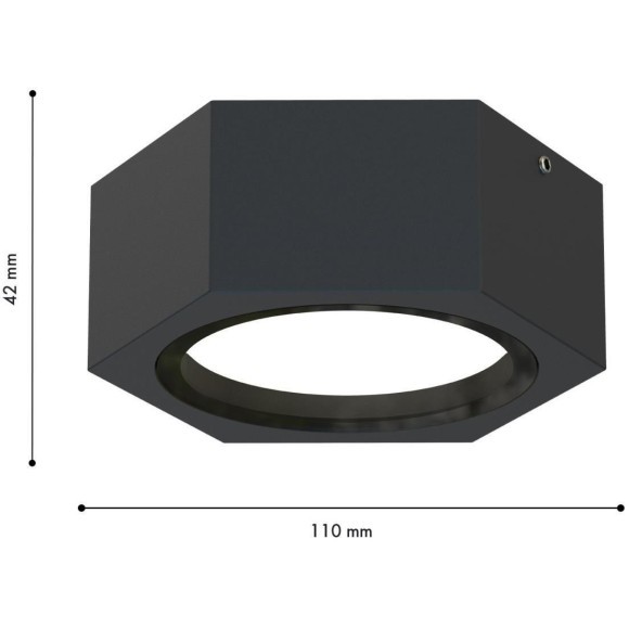4667-1U, уличный светильник, L110xW95xH42, 1xGX53LEDx15W, IP54, excluded