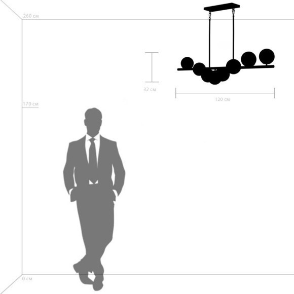 Подвесной светильник Lightstar 815183 Croco под лампы 8xE14 320W