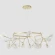 SOLE SP25 GOLD 3021/225 Crystal Lux SOLE Подвесной светильник золотой с прозрачными и белыми стеклянными плафонами, 25 x G4 до 3 Вт