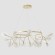 SOLE SP25 GOLD 3021/225 Crystal Lux SOLE Подвесной светильник золотой с прозрачными и белыми стеклянными плафонами, 25 x G4 до 3 Вт