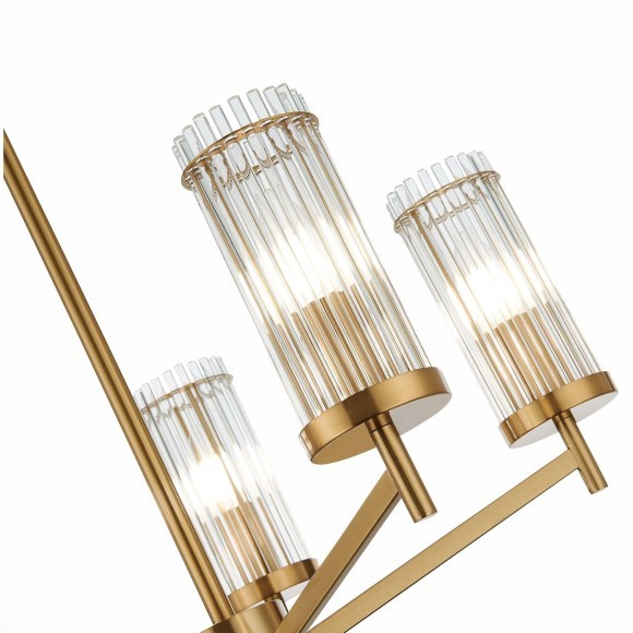 SL1233.302.05 Люстра потолочная ST-Luce Латунь/Прозрачный E14 5*60W BITONTO SL1233.302.05 Люстра потолочная ST-Luce Латунь/Прозрачный E14 5*60W BITONTO