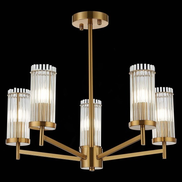 SL1233.302.05 Люстра потолочная ST-Luce Латунь/Прозрачный E14 5*60W BITONTO SL1233.302.05 Люстра потолочная ST-Luce Латунь/Прозрачный E14 5*60W BITONTO