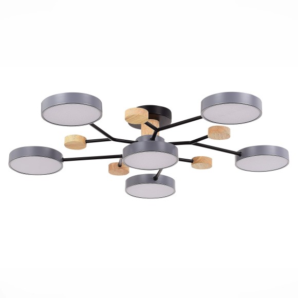 SLE6006-702-06 Светильник потолочный Серый/Серый LED 6*12W 3000K/4500K/6000K FAEMA SLE6006-702-06 Светильник потолочный Серый/Серый LED 6*12W 3000K/4500K/6000K FAEMA