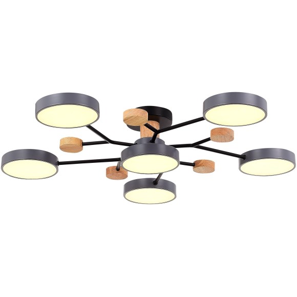 SLE6006-702-06 Светильник потолочный Серый/Серый LED 6*12W 3000K/4500K/6000K FAEMA SLE6006-702-06 Светильник потолочный Серый/Серый LED 6*12W 3000K/4500K/6000K FAEMA