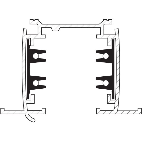 Трек четырехконтактный 3-фазный встраиваемый со стыковочными пазами (круглые медные жилы) 2м Quattro Lightstar 503025-R Трек четырехконтактный 3-фазный встраиваемый со стыковочными пазами (круглые медные жилы) 2м Quattro Lightstar 503025-R