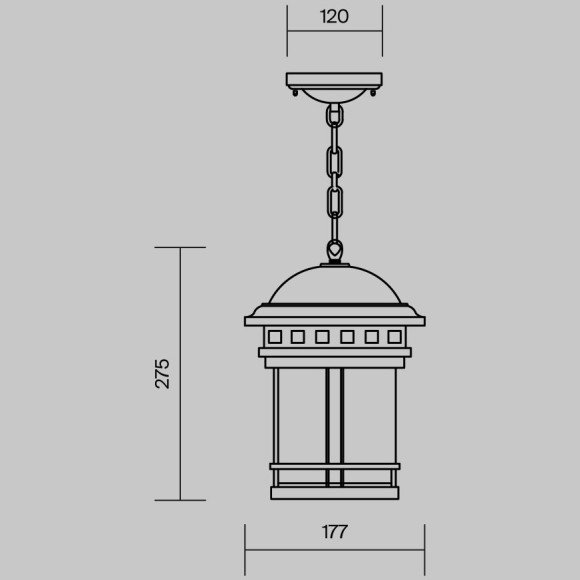 Уличный подвесной светильник Outdoor O031PL-01BR