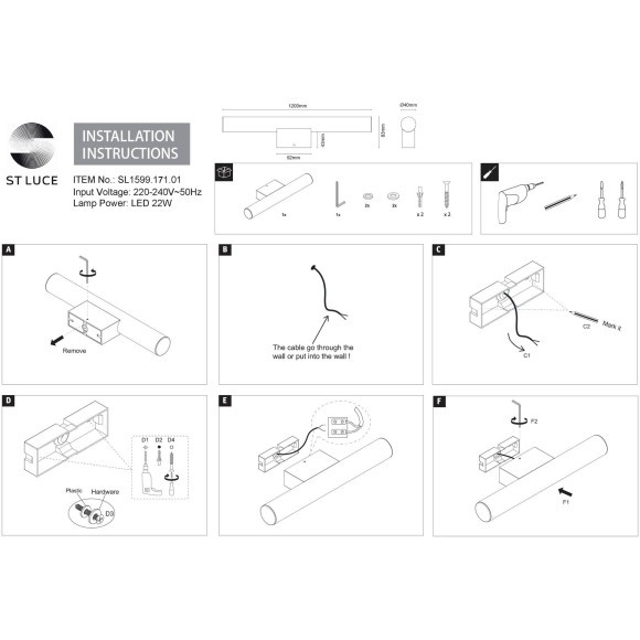 SL1599.171.01 Светильник настенный ST-Luce Хром/Белый LED 1*22W 3000K CURRA SL1599.171.01 Светильник настенный ST-Luce Хром/Белый LED 1*22W 3000K CURRA