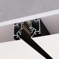 ST047.419.02 Шинопровод для монтажа SKYLINE 48 под натяжной гарпунный ПВХ потолок ST-Luce Черный Длина 1 000мм