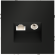 Розетка телевизионная встраиваемая VOLTUM S70 TV+RJ45 кат. 6, (черный матовый)