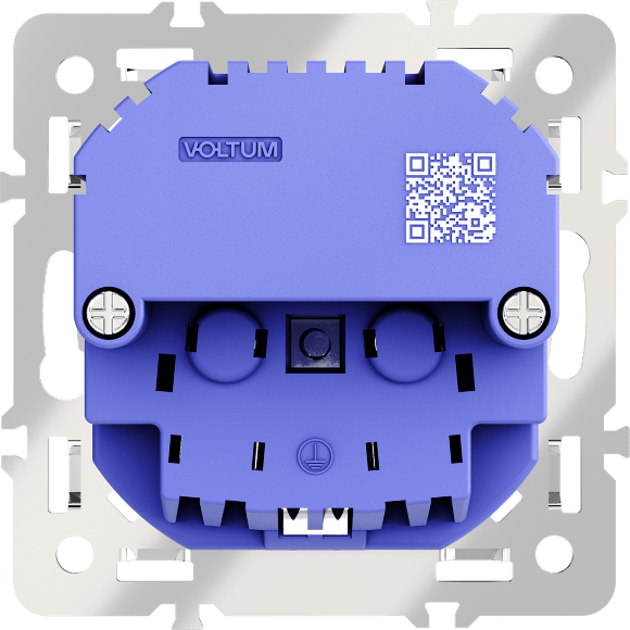 Механизм розетки с заземлением и защитными шторками 16А, с USB A+C, S70