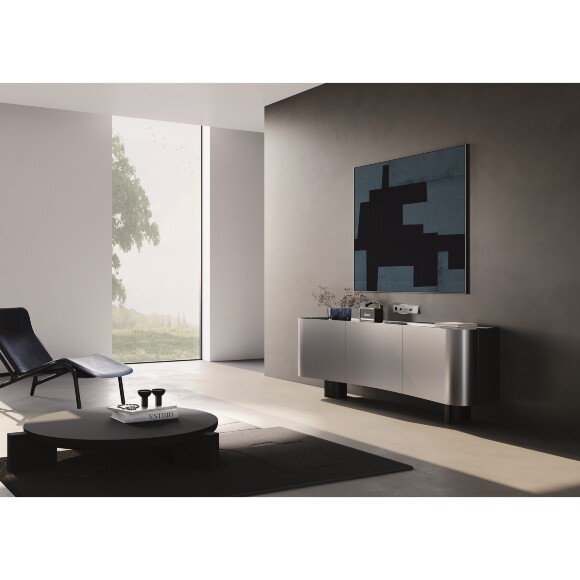 Рамка стеклянная VOLTUM S70 на 5 постов, (титан, стекло)