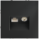 Розетка телевизионная встраиваемая VOLTUM S70 TV+RJ45 кат. 6, (графит)
