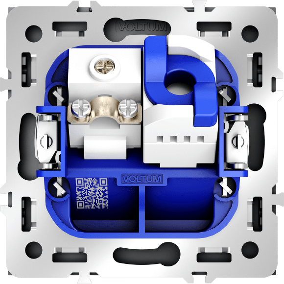 Розетка телевизионная встраиваемая VOLTUM S70 TV+RJ45 кат. 6, (графит)