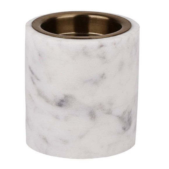 422031 Подсвечник ROUYIN, B85, ?60, мрамор, белый, золотой 422031 Подсвечник ROUYIN, B85, ?60, мрамор, белый, золотой
