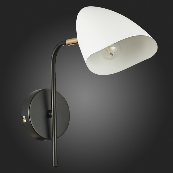 SLE103601-01 Светильник настенный Черный, Золотой/Белый E14 1*40W SATTA