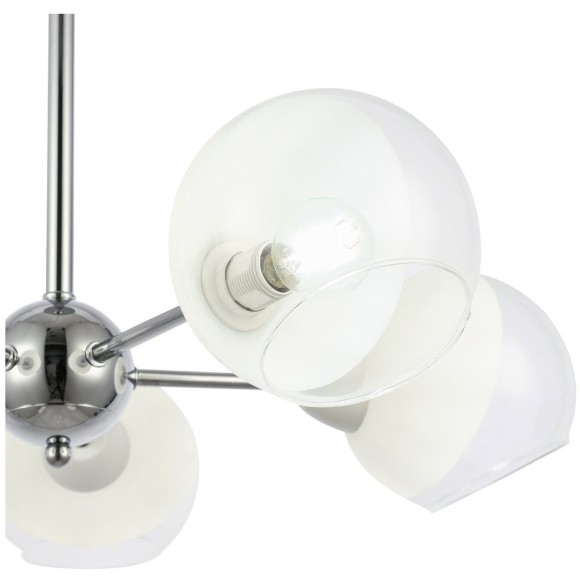 SLE102702-05 Светильник потолочный Хром/Прозрачный, Матовый никель E14 5*40W GIORTE