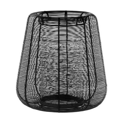 427157 HAGONY B280 Подсвечник лофт сталь стекло черно-прозрачный