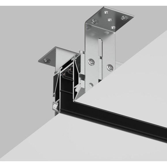 Профиль для монтажа накл. шинопроводов в гарпунный нат. потолок Smart 220V Denkirs TR3044-AL
