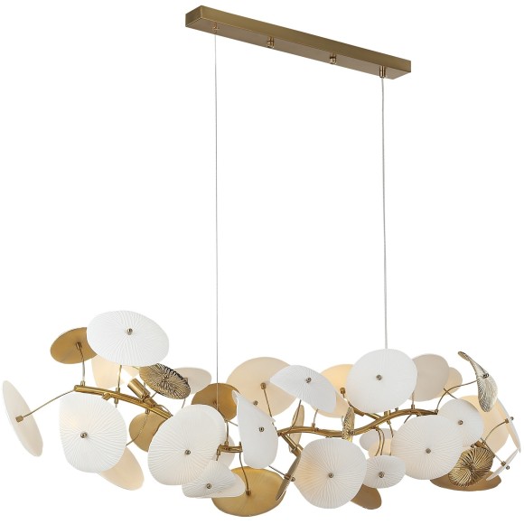 SL1518.303.08 Светильник подвесной ST-Luce Латунь/Белый G9 8*5W 4000K DAHLIA