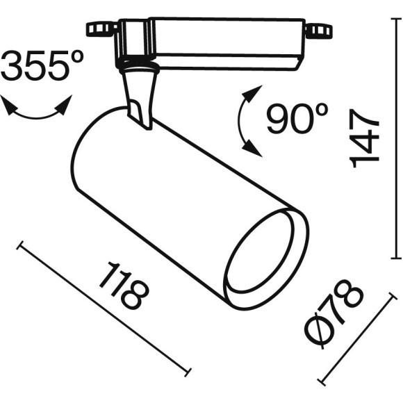 Однофазный двужильный светодиодный трековый светильник Maytoni Unity TR003-1-10W3K-S-B Vuoro 3000К 850Лм CRI90+ 24° 10Вт Однофазный двужильный светодиодный трековый светильник Maytoni Unity TR003-1-10W3K-S-B Vuoro 3000К 850Лм CRI90+ 24° 10Вт