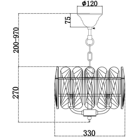 Люстра подвесная Maytoni MOD122PL-03BS Suite под лампы 3xE14 40W