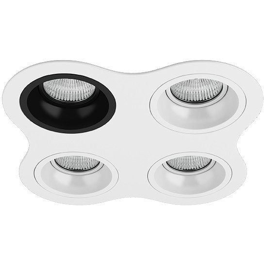 Встраиваемый светильник Lightstar D64607060606 Domino под лампы 4xGU5.3 200W