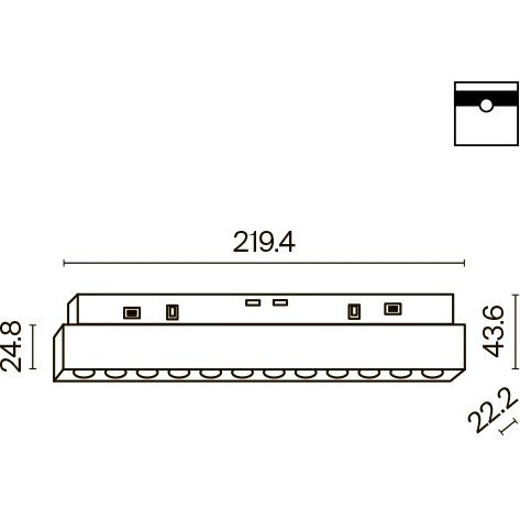 TR031-2-12W3K-B Трековый магнитный светодиодный светильник Maytoni Exility CRI90+ 3000К 840Лм 36° 12Вт