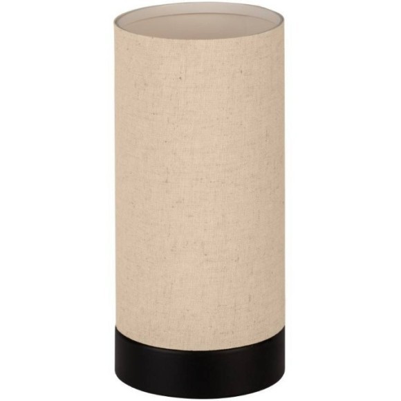 900861 Настольная лампа FENIGLIA, 1X40W (E27), H255, сталь, черный / текстиль, лен, бежевый