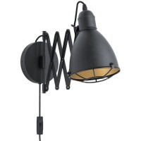 43184 Бра TREBURLEY, 1х28W (E27), L155, H650, H200, сталь, черный, коричневый
