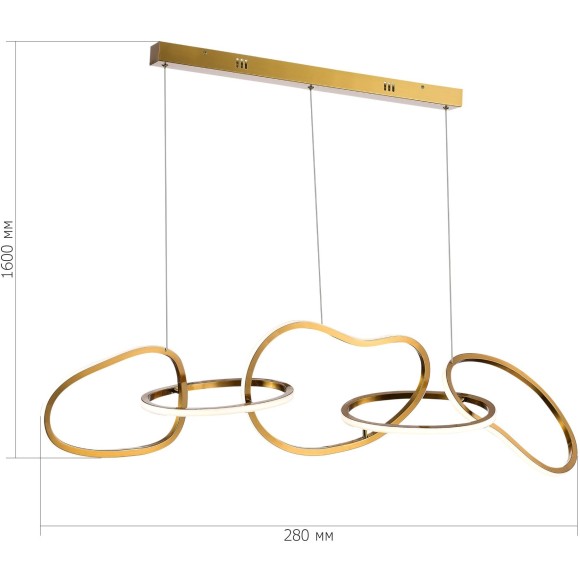 SL6505.203.45 Светильник подвесной ST-Luce Золотистый/Золотистый LED 1*45W 4000K ABRA