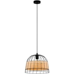 43311 Подвес ANWICK, 1x40W(E27), ?370, сталь, черный/ротанг, натуральный 43311 Подвес ANWICK, 1x40W(E27), ?370, сталь, черный/ротанг, натуральный