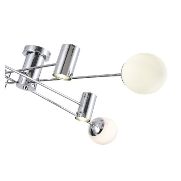 SLE1105-102-08 Светильник потолочный Хром/Белый GU10+E27 4+4*5+60W RAITO