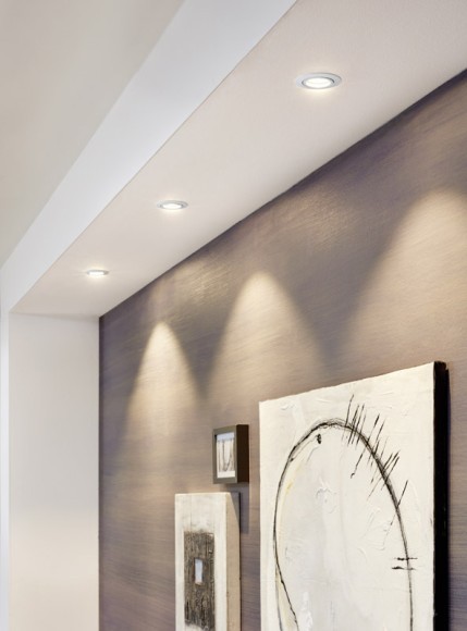 95357 Комплект светодиодных встраиваемых светильников TEDO пошагово димм., 3х5W(GU10), ?80, алюминий, белы