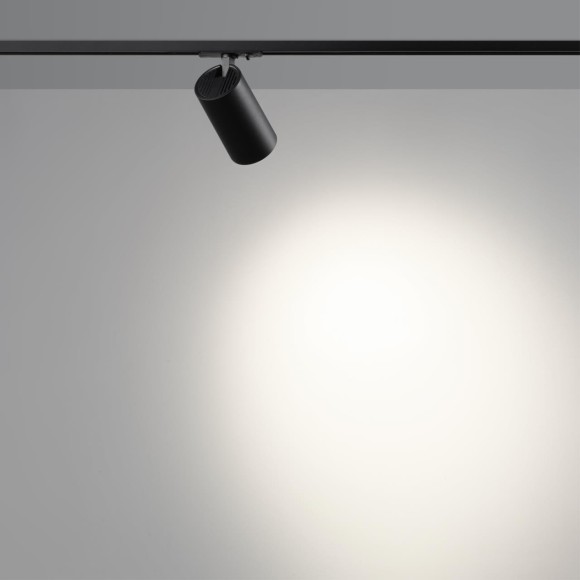 Novotech SELENE 359919 Современный трековый поворотный LED-светильник-спот направленного света для однофазной двухжильной системы BASE, 20Вт, 1400Лм, 4000К, угол 36°, CRI90, UGR19, 220В, IP20, черный алюминий, длина 137,5 мм, ширина 65 мм, высота 99 мм