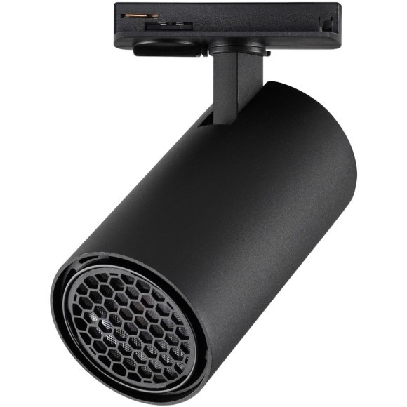 Novotech SELENE 359919 Современный трековый поворотный LED-светильник-спот направленного света для однофазной двухжильной системы BASE, 20Вт, 1400Лм, 4000К, угол 36°, CRI90, UGR19, 220В, IP20, черный алюминий, длина 137,5 мм, ширина 65 мм, высота 99 мм