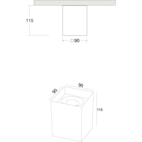 Накладной потолочный светильник Maytoni C015CL-01B Slim под лампу 1xGU10 50W