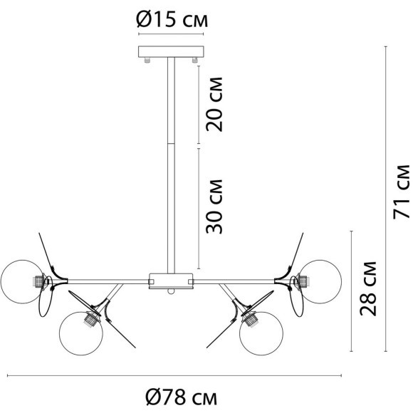 Люстра на штанге Arte Lamp PEACOCK A1369SP-10SG