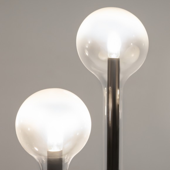 Люстра на штангах с черным основанием и прозрачными плафонами, лампы E14 6шт, Maytoni Status MOD333PL-06B1