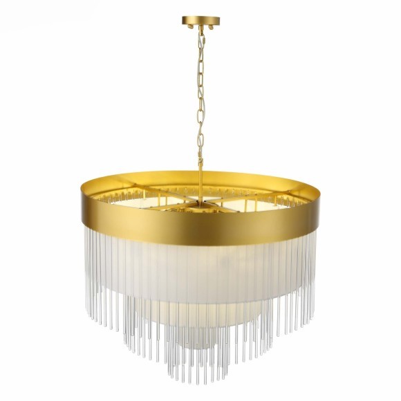 SL1352.203.12 ST Luce AVERSA Подвесная люстра, E14,12х40W, золотистый/белый, прозрачный SL1352.203.12 ST Luce AVERSA Подвесная люстра, E14,12х40W, золотистый/белый, прозрачный