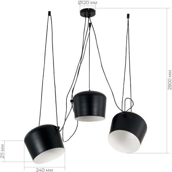 SLE120643-03.1 Светильник подвесной TRIESTE E27 3х40W