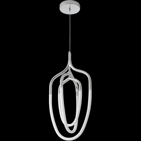 PERA SP50W LED CHROME 3492/250 Crystal Lux Подвесной светильник, хромированная арматура, белый акриловый рассеиватель, LED 50 Вт, 4000 К, 2200 Лм, CRI 80, IP20, 220 В