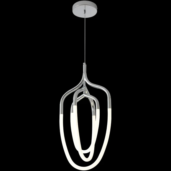 PERA SP50W LED CHROME 3492/250 Crystal Lux Подвесной светильник, хромированная арматура, белый акриловый рассеиватель, LED 50 Вт, 4000 К, 2200 Лм, CRI 80, IP20, 220 В