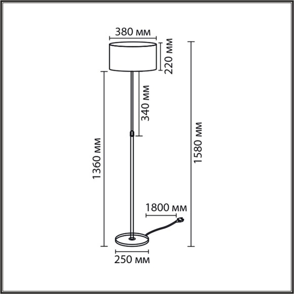 8358/1F Торшер Lumion CLASSI E27 60W 220V IRISA 8358/1F Торшер Lumion CLASSI E27 60W 220V IRISA