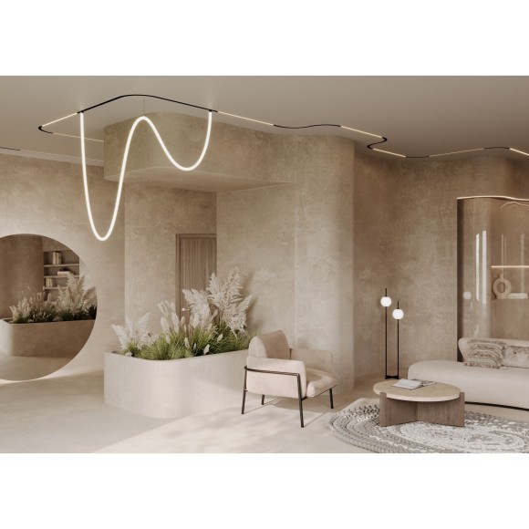 Радиусный соединитель для шинопровода в ГКЛ 9.5мм Maytoni Exility TRA044-angle-W