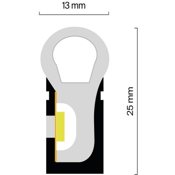 Гибкий неон Maytoni 25x13 220В 8Вт/м 2700K IP65 50м 201229